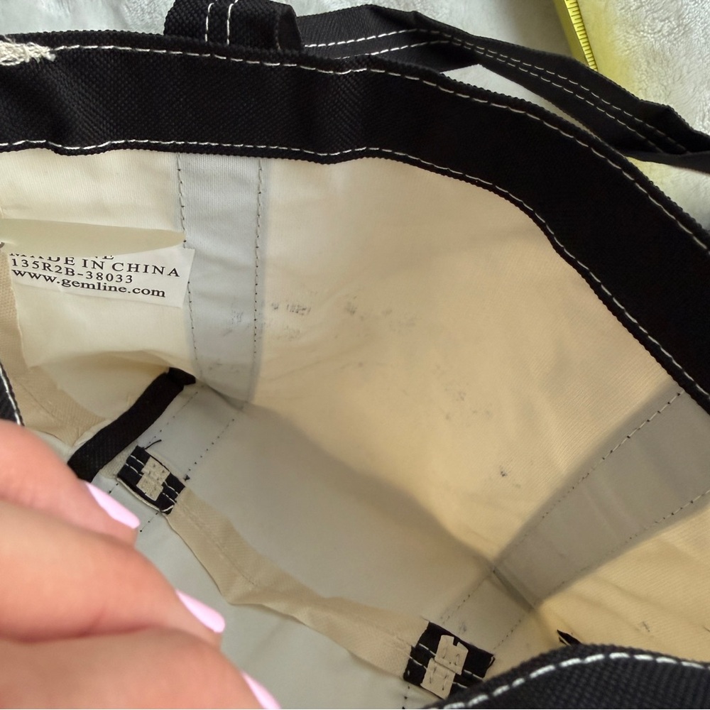 Ritz Carlton Tokyo Mini Tote Bag in Cream and Black - Picture 12 of 13